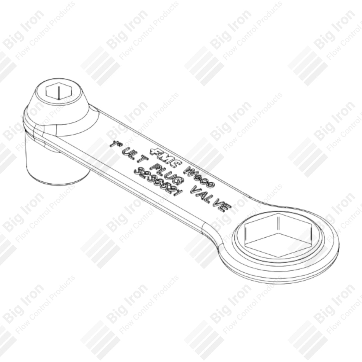 Plug Valve Wrench, FMC TE, 1" / 1x2" ULT50-ULT150, DR50-DR150