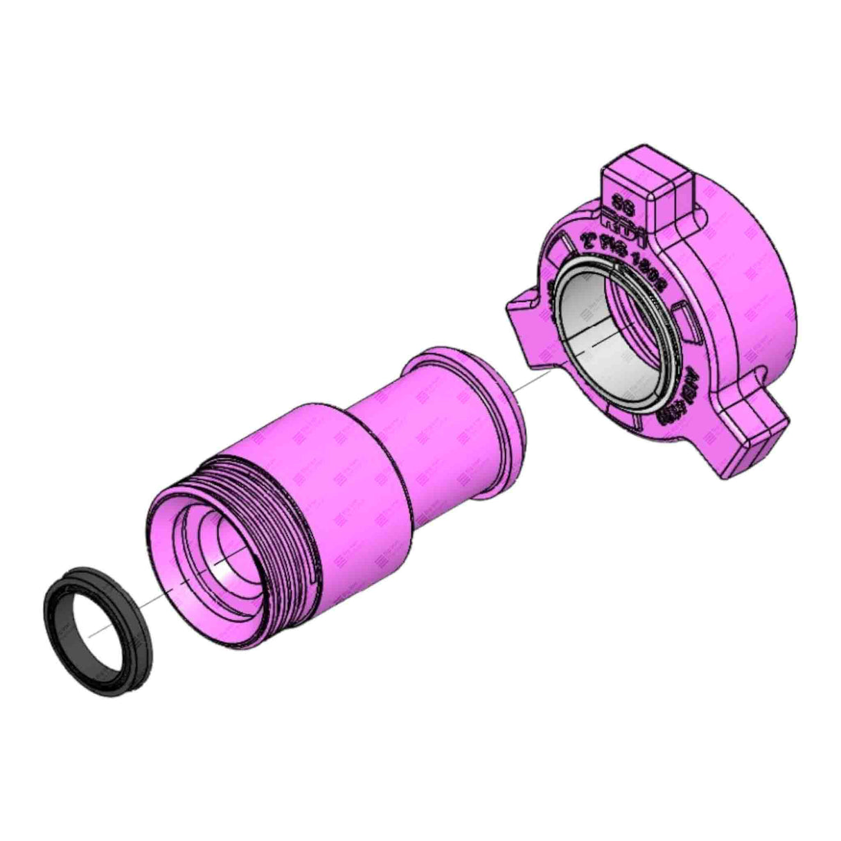 Crossover Union, 2” 1502 M x 2” 602 F, 6000 psi, Sour Service